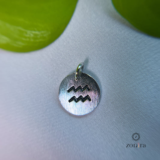 Zodiac 92.5 Silver Pendant - Aquarius