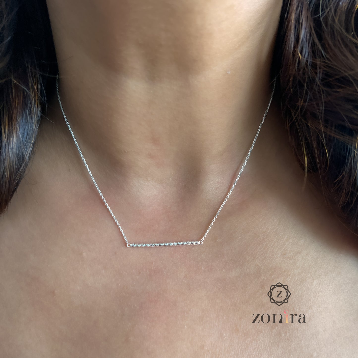 Ira 92.5 Silver Necklace - Bar