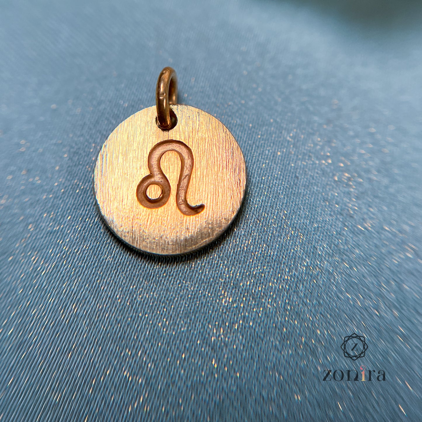 Zodiac 92.5 Silver Pendant - Leo Gold