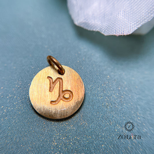 Zodiac 92.5 Silver Pendant - Capricorn Gold