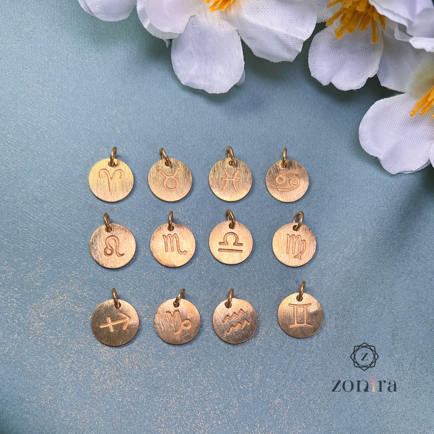 Zodiac 92.5 Silver Pendant - Virgo Gold