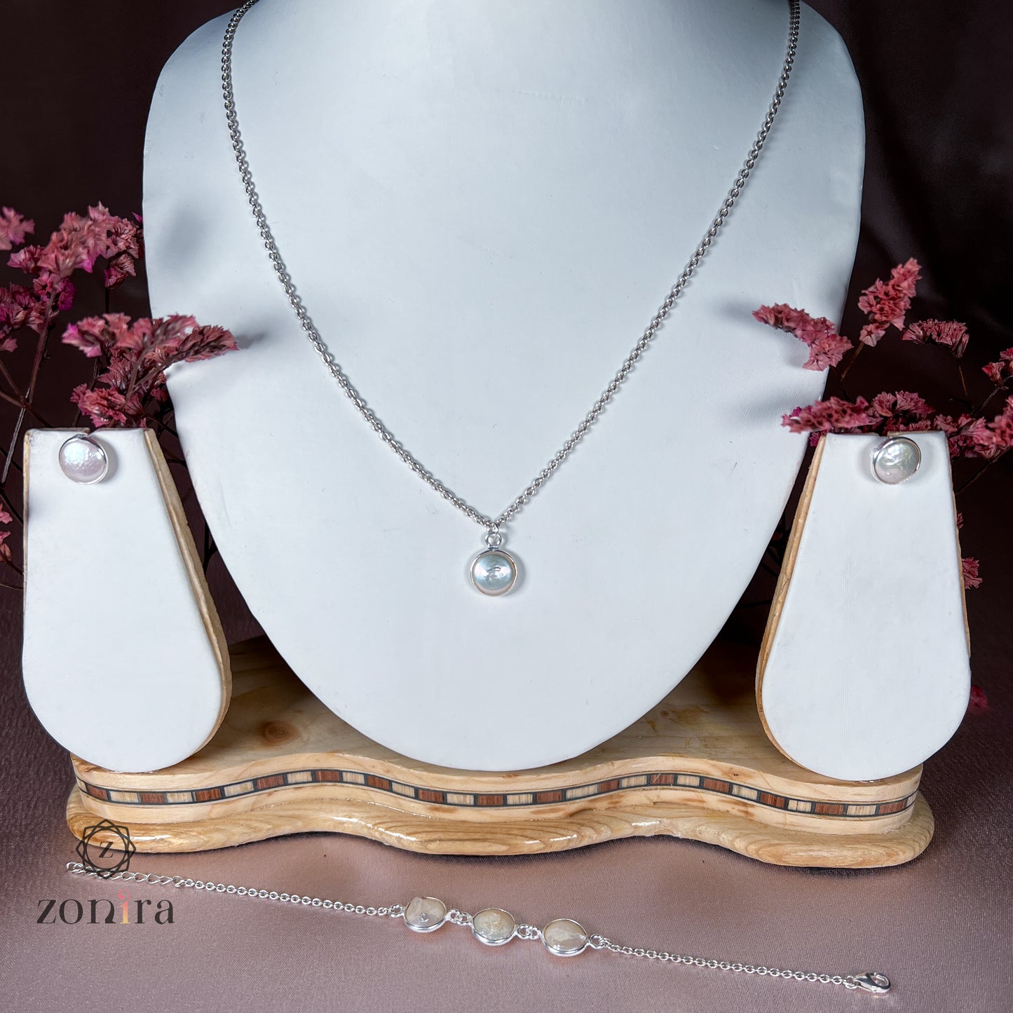 Ida Silver Necklace - Coin Pearl