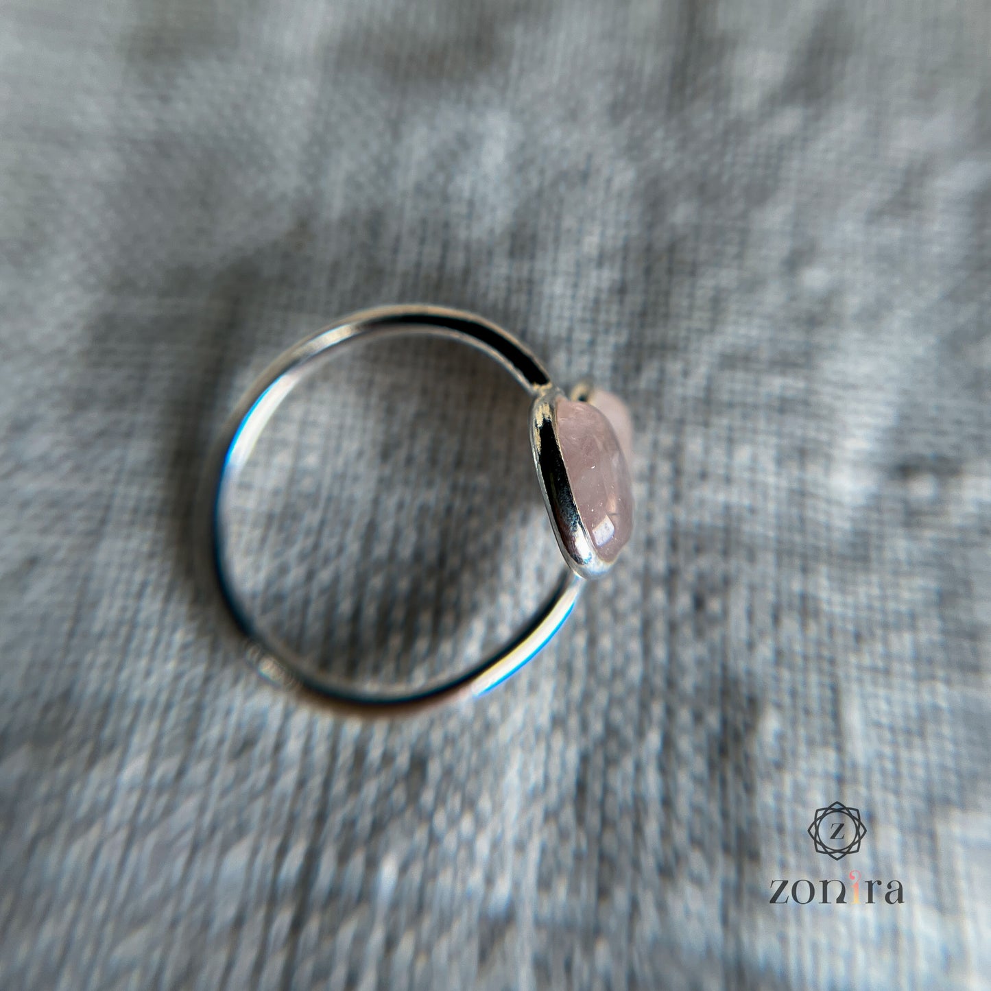 Abel Silver Ring - Rose Quartz