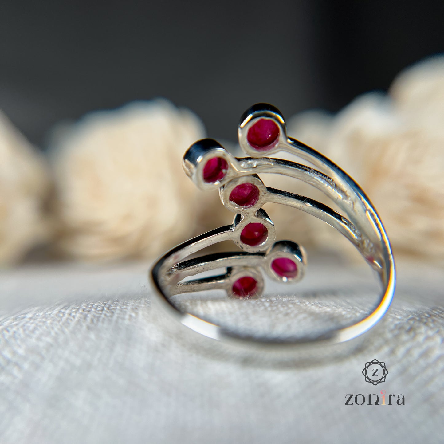 Meera Silver Ring - Ropada Ruby