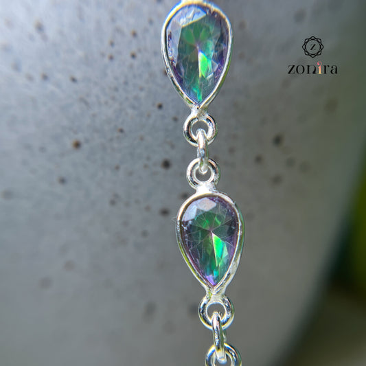 Angrai Silver Bracelet - Mystic Topaz