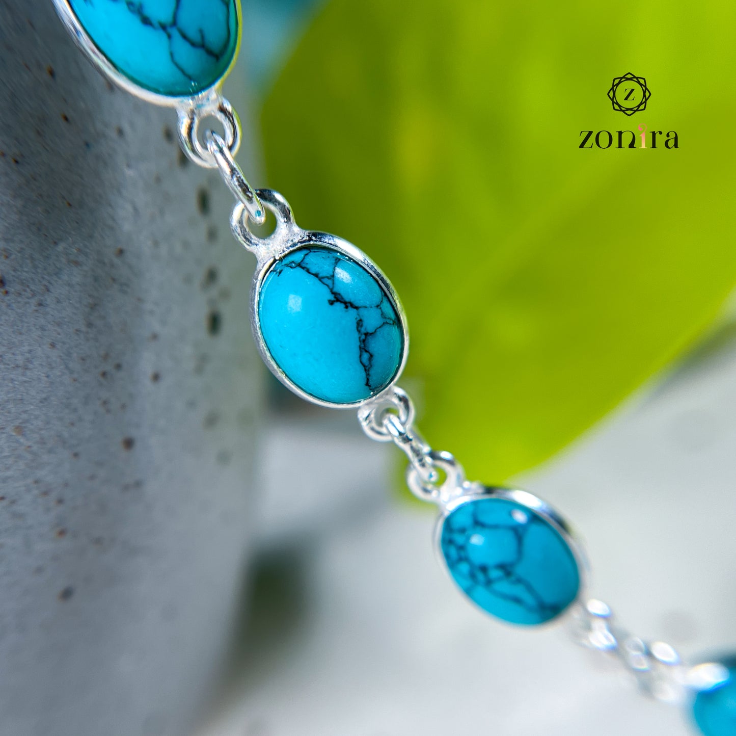 Angrai Silver Bracelet - Turquoise