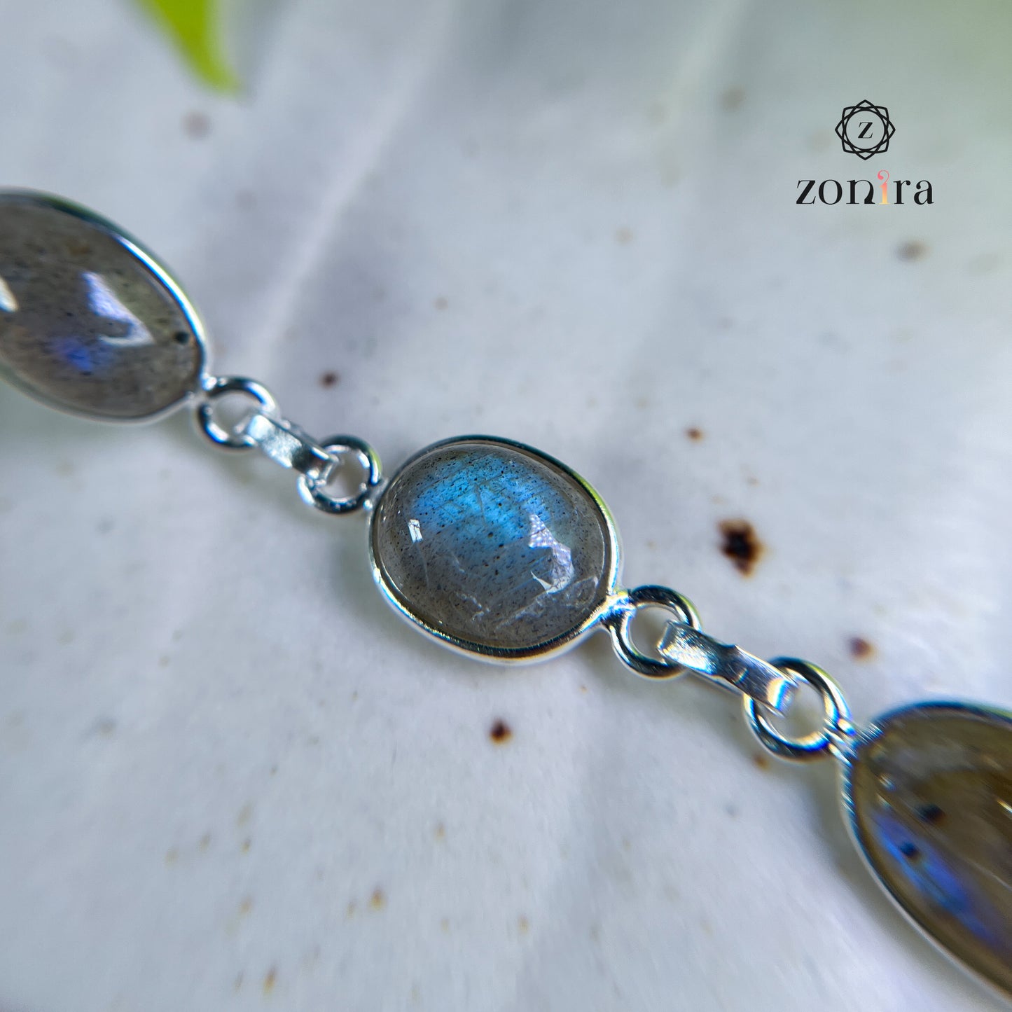 Angrai Silver Bracelet - Labradorite