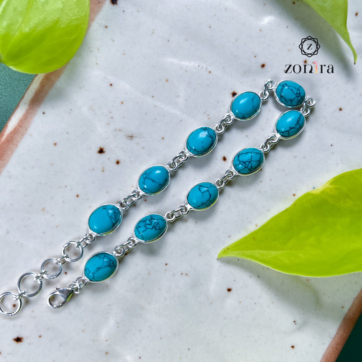 Angrai Silver Bracelet - Turquoise