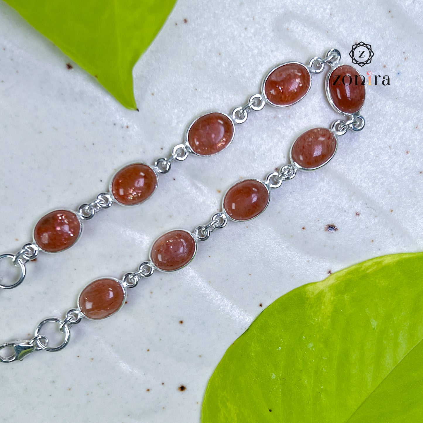 Angrai Silver Bracelet - Sunstone