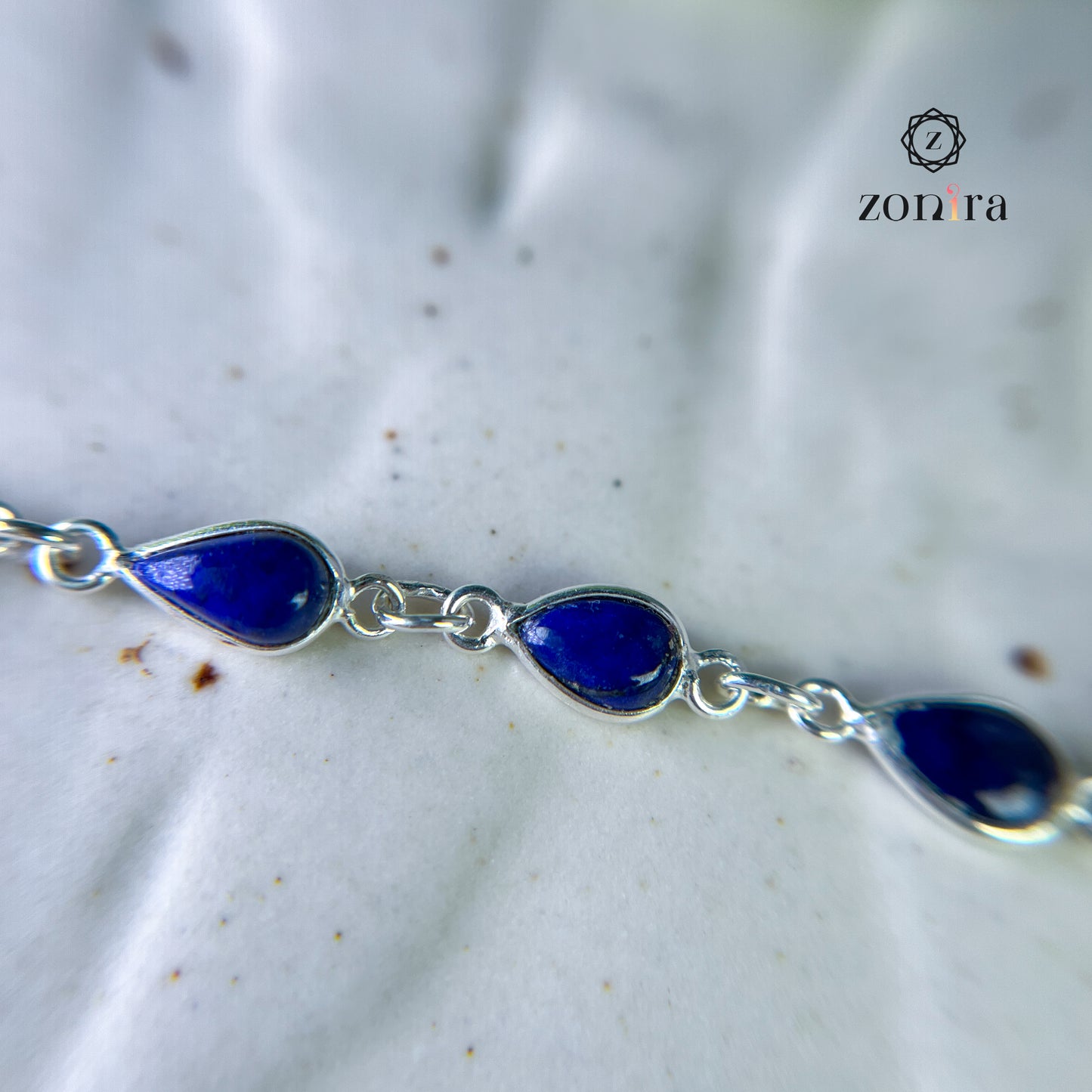 Angrai Silver Bracelet - Lapis Lazuli