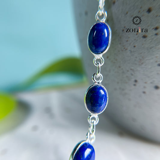 Angrai Silver Bracelet - Lapis Lazuli