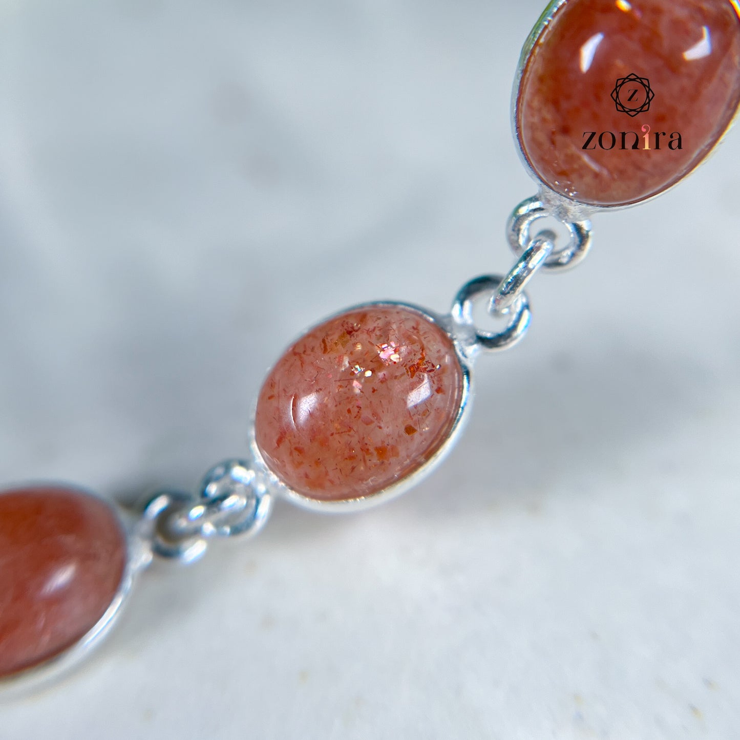 Angrai Silver Bracelet - Sunstone