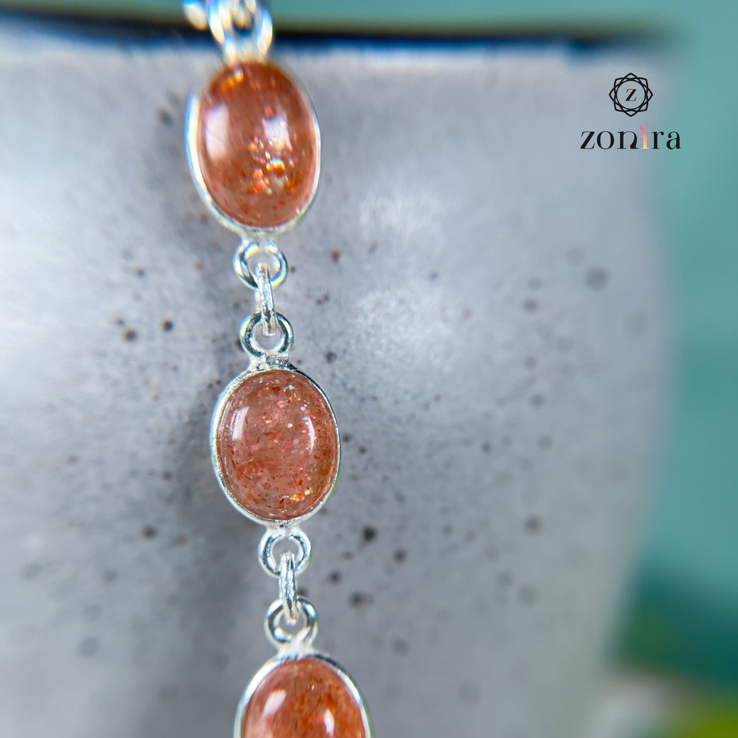 Angrai Silver Bracelet - Sunstone