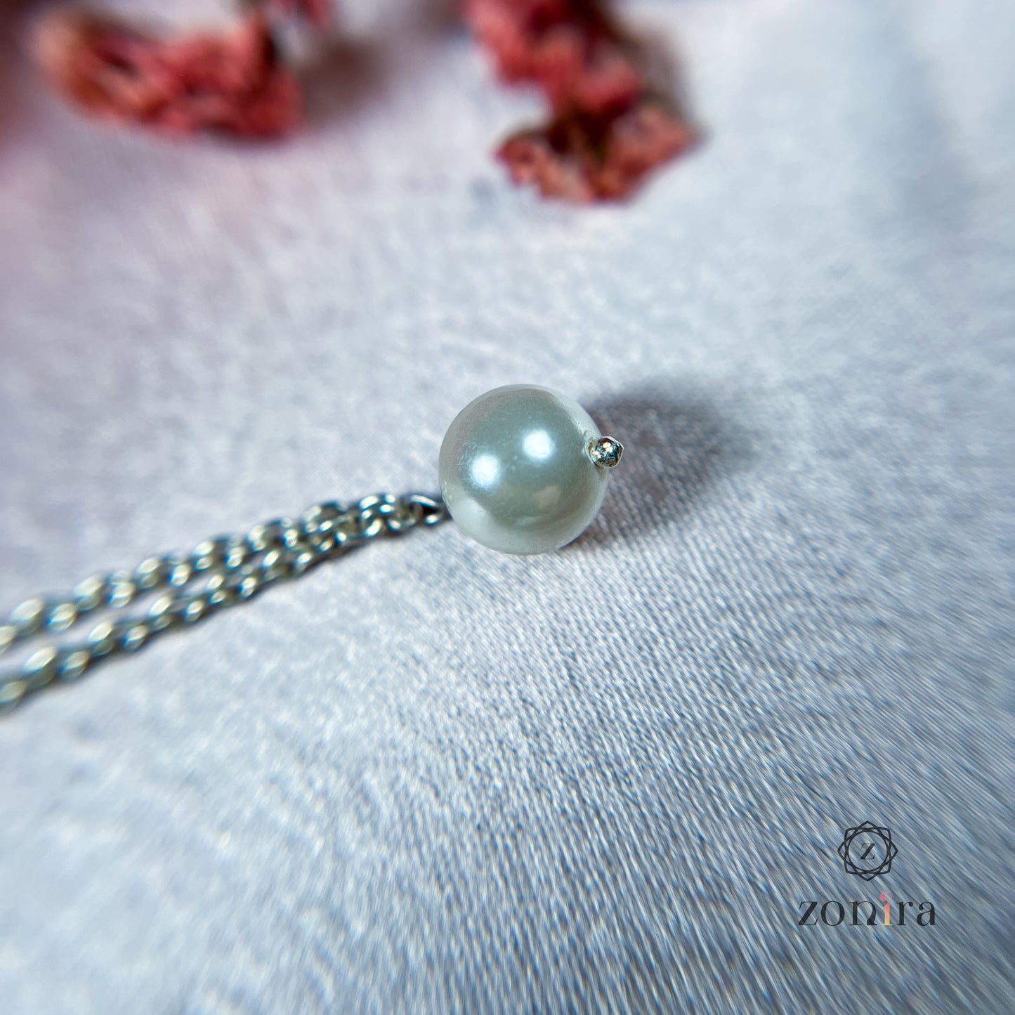 Glory Silver Necklace - Pearl