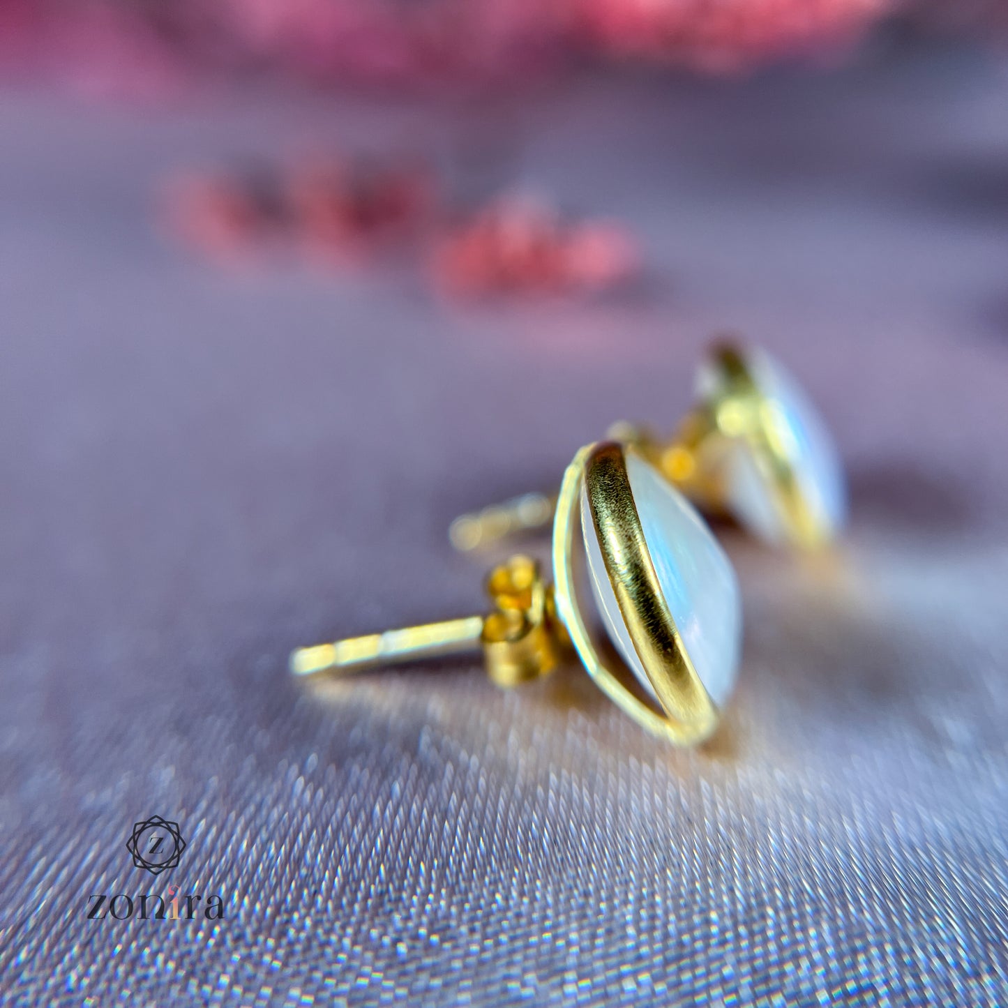 Ida Silver Studs - Coin Pearl Gold