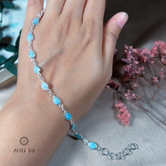 Angrai Silver Bracelet - Larimar