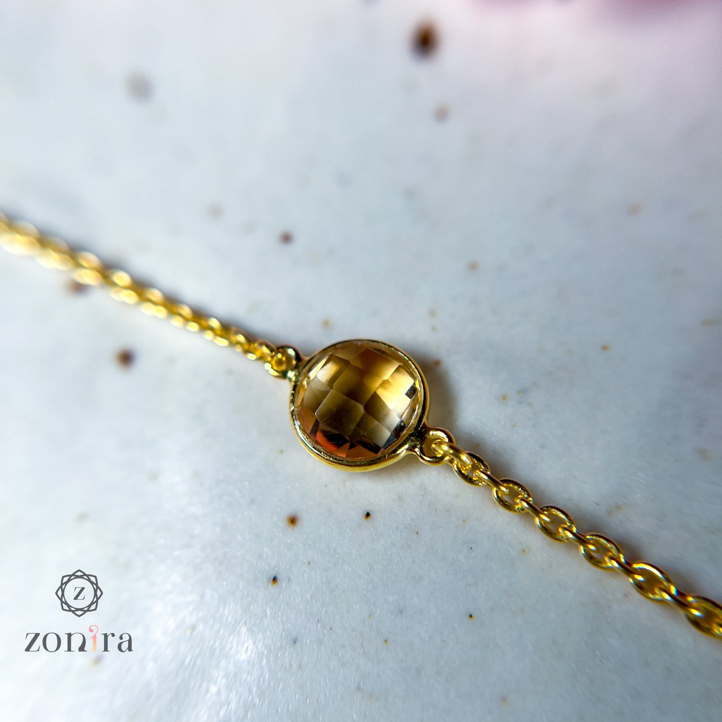 Abel Silver Bracelet - Citrine Gold