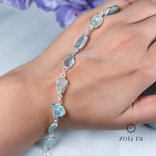 Elsa Peretti® Color by the Yard bracelet in sterling silver with an  aquamarine. | Tiffany & Co.