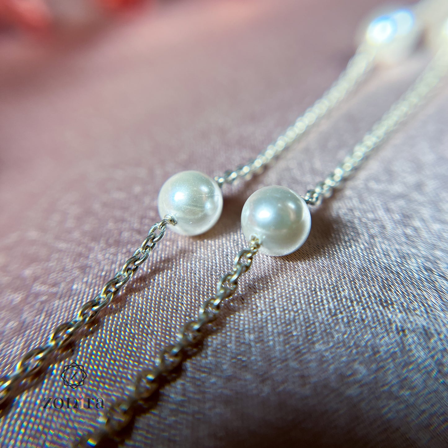 Glory Silver Necklace - Pearls