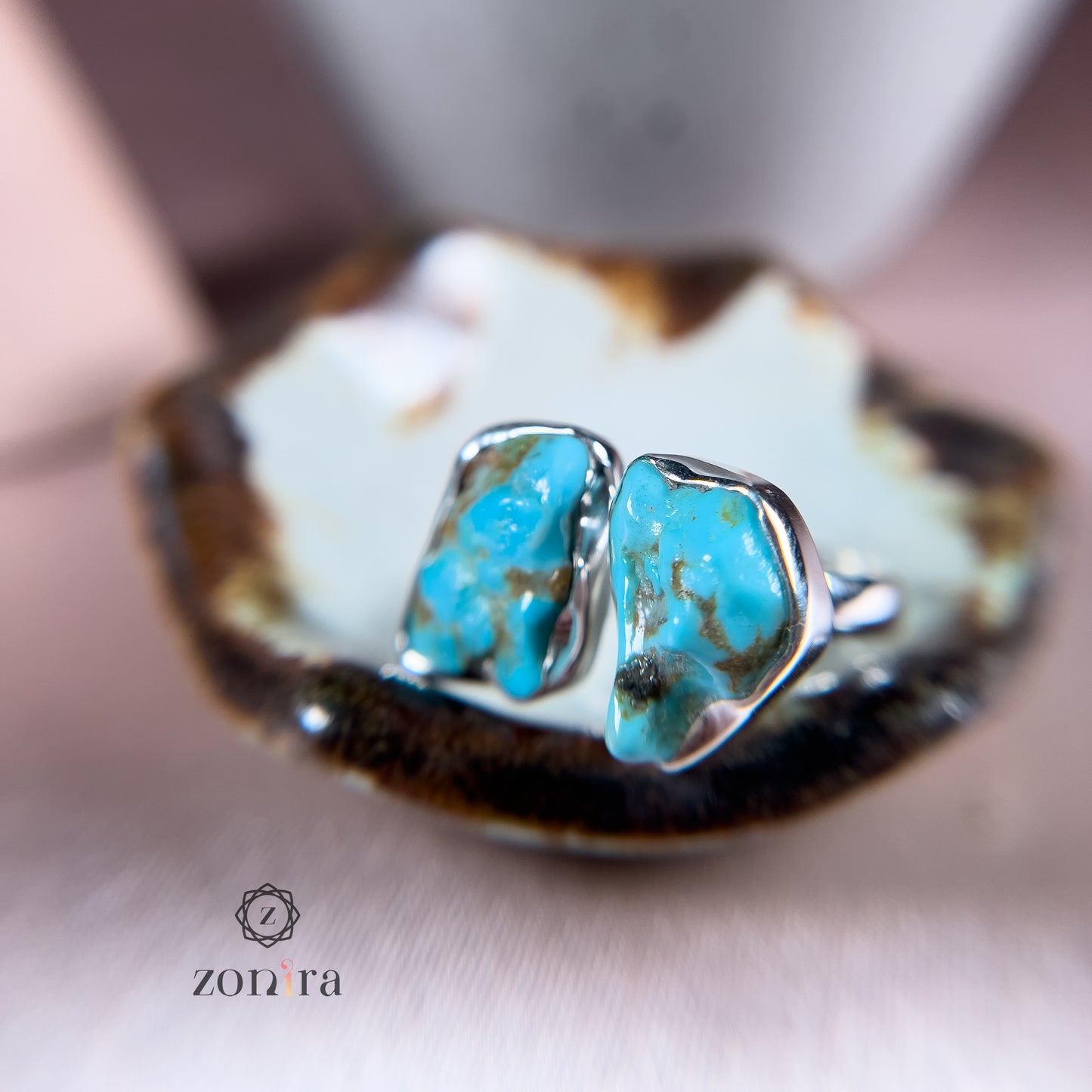 Liba Silver Ring - Raw Turquoise