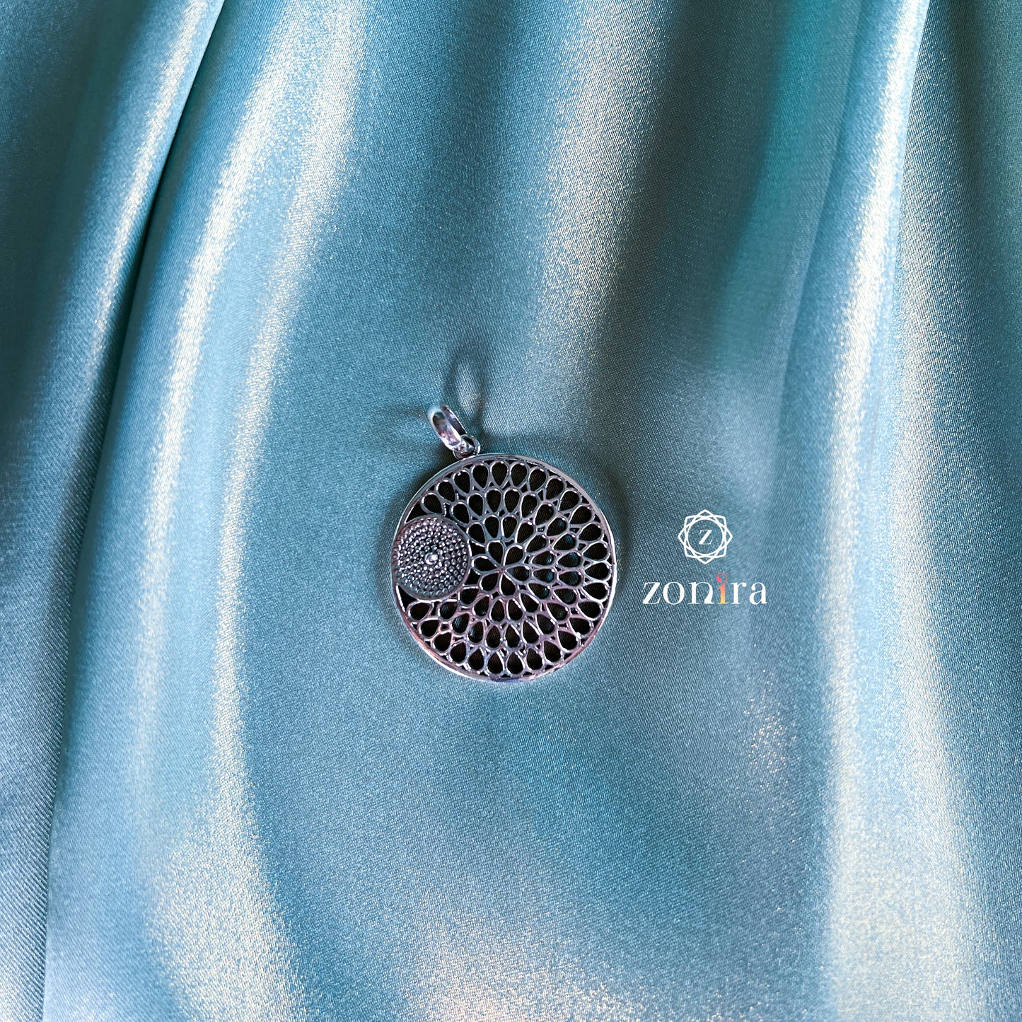 Matti 92.5 Silver Pendant - Jaali