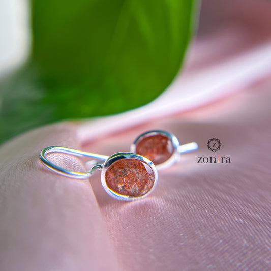 Ilaya Silver Earrings - Sunstone