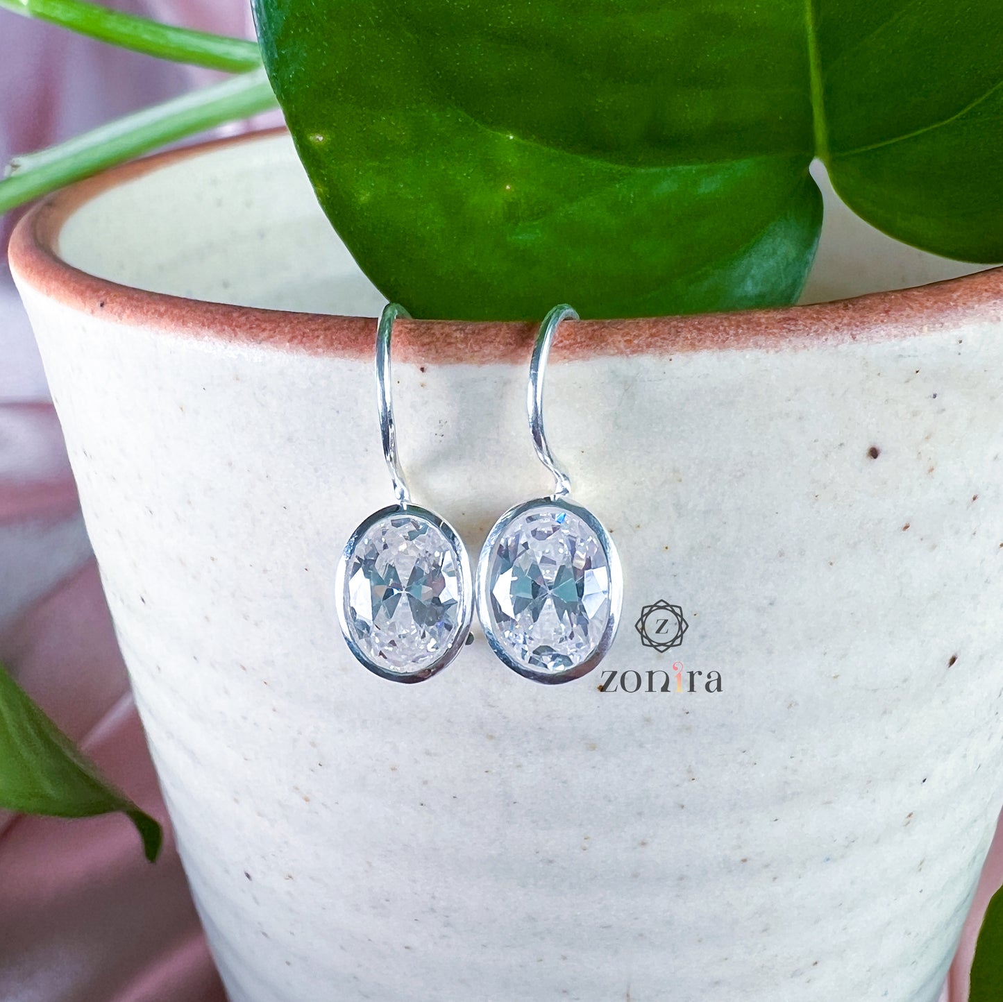 Ilaya Silver Earrings - Zircon