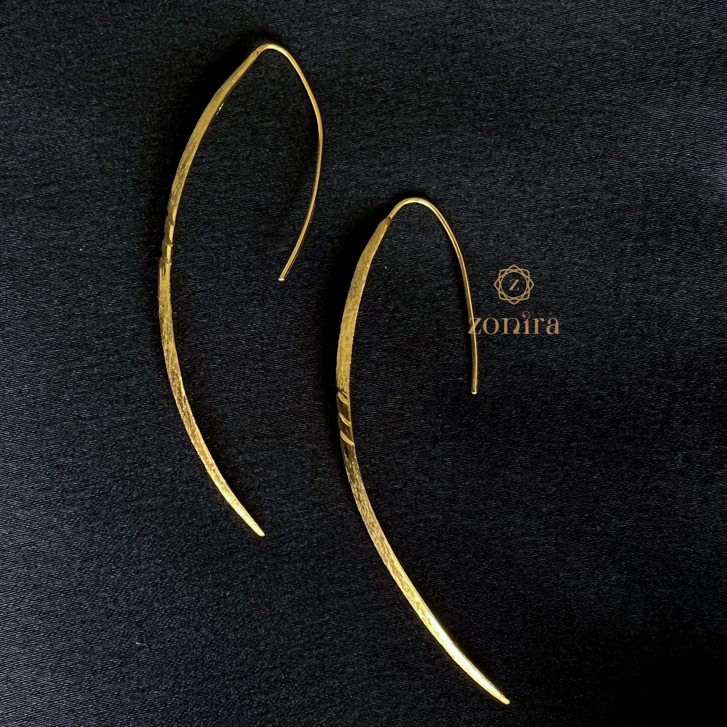 Ira 92.5 Silver Earrings - Daggers Gold