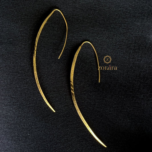 Ira 92.5 Silver Earrings - Daggers Gold