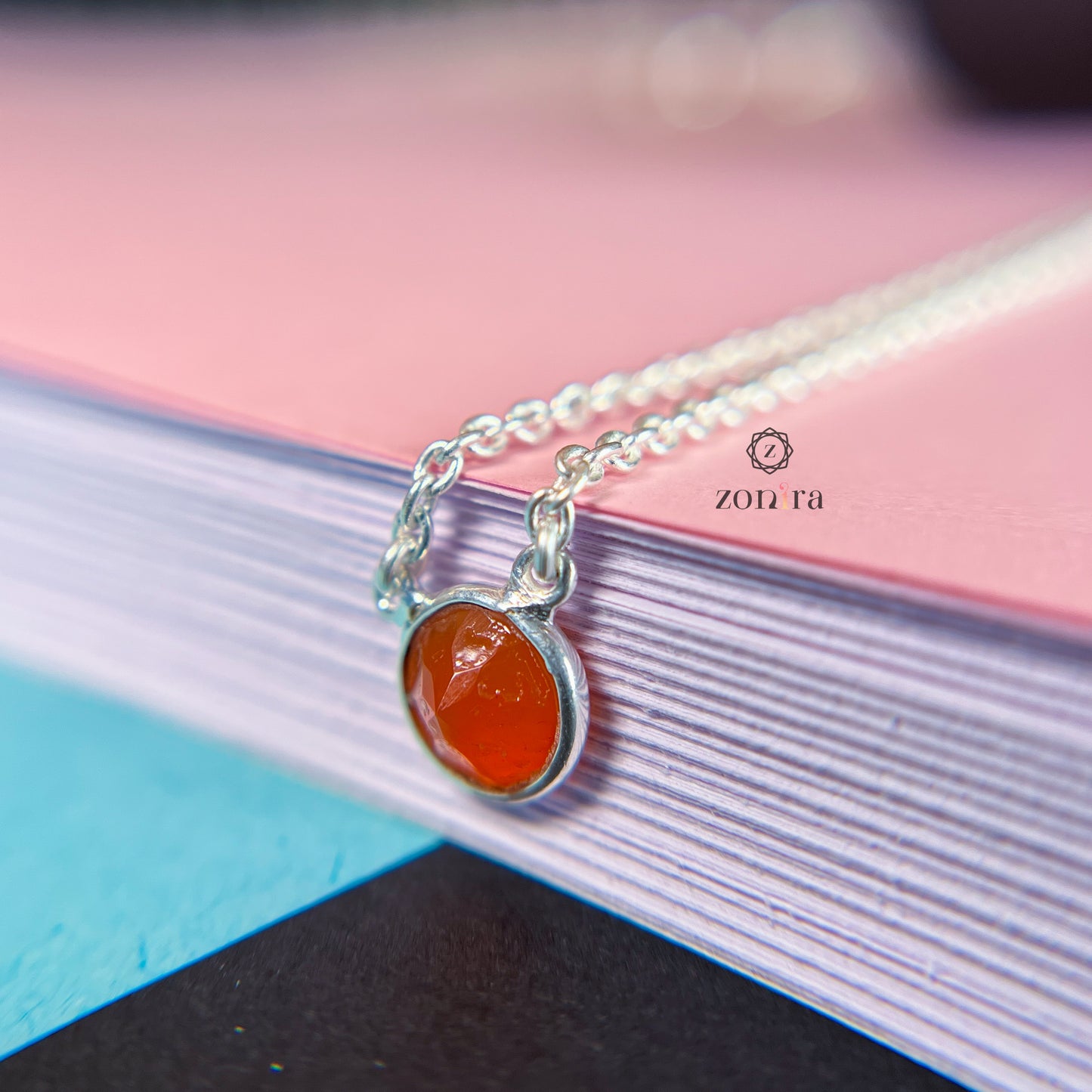 Abel Silver Necklace - Carnelian