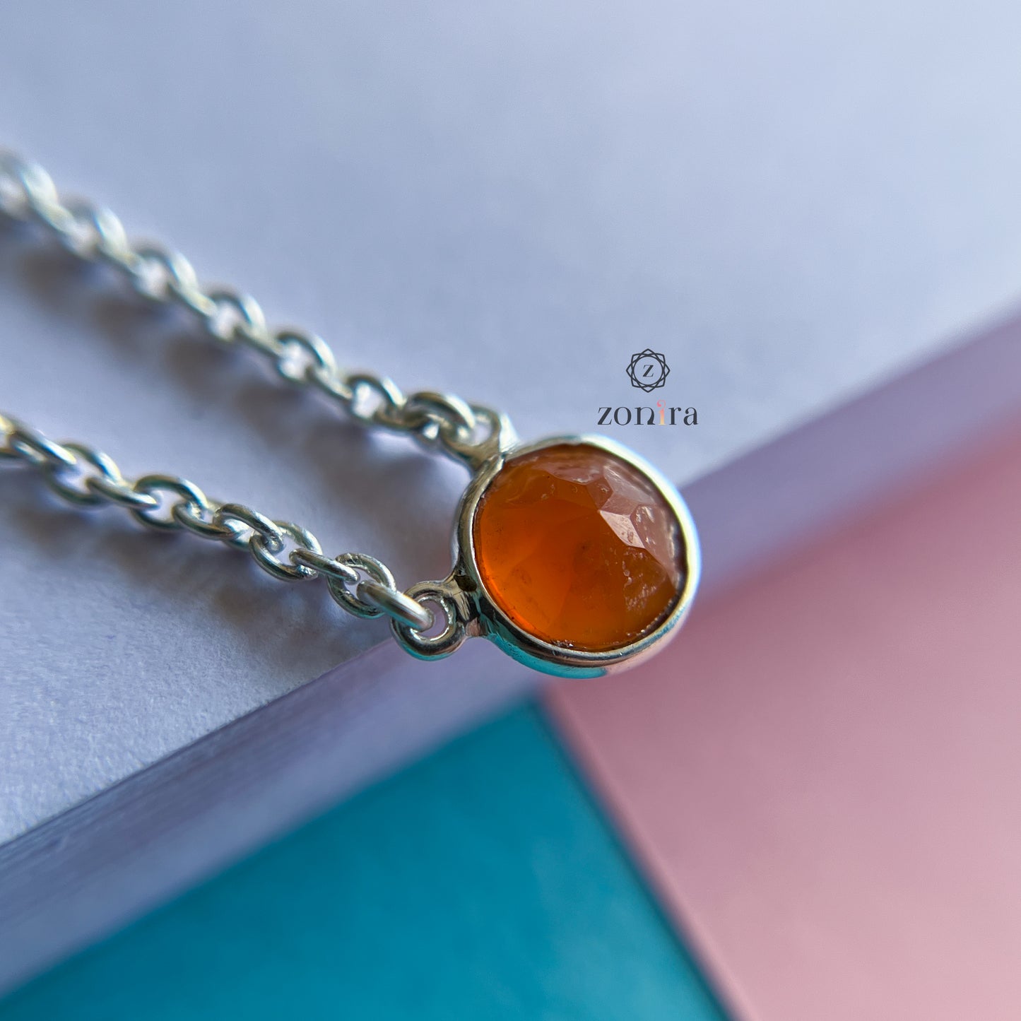 Abel Silver Necklace - Carnelian