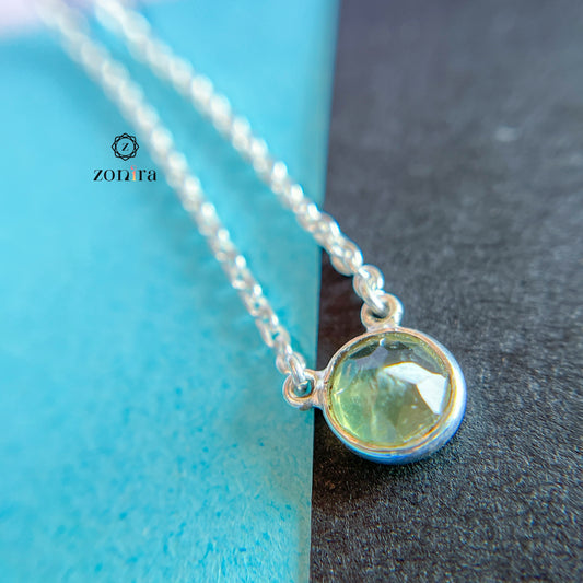 Abel Silver Necklace - Prehnite