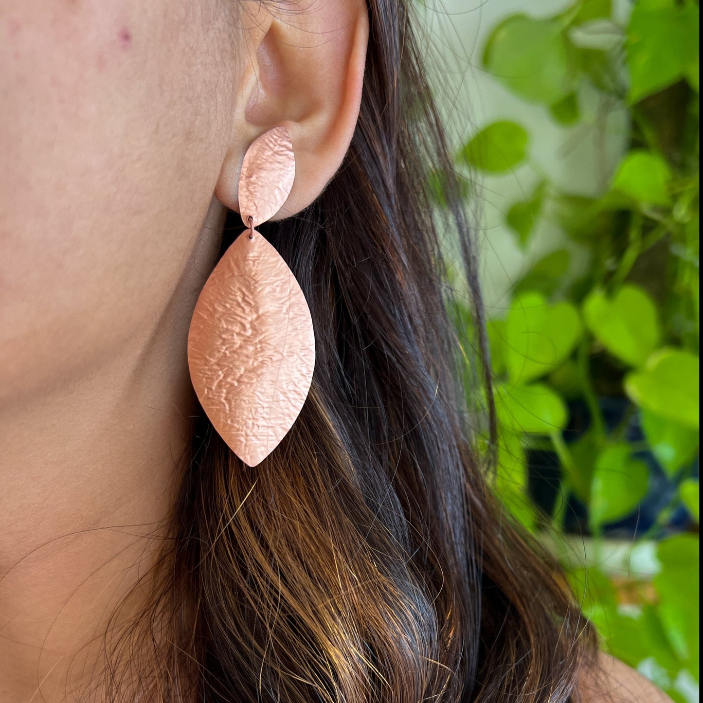 Ira 92.5 Silver Earrings - Fall Vibes Rose Gold