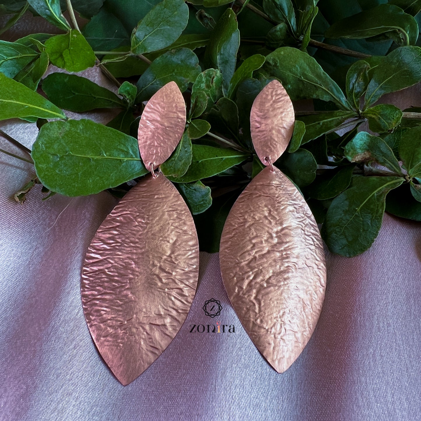 Ira 92.5 Silver Earrings - Fall Vibes Rose Gold