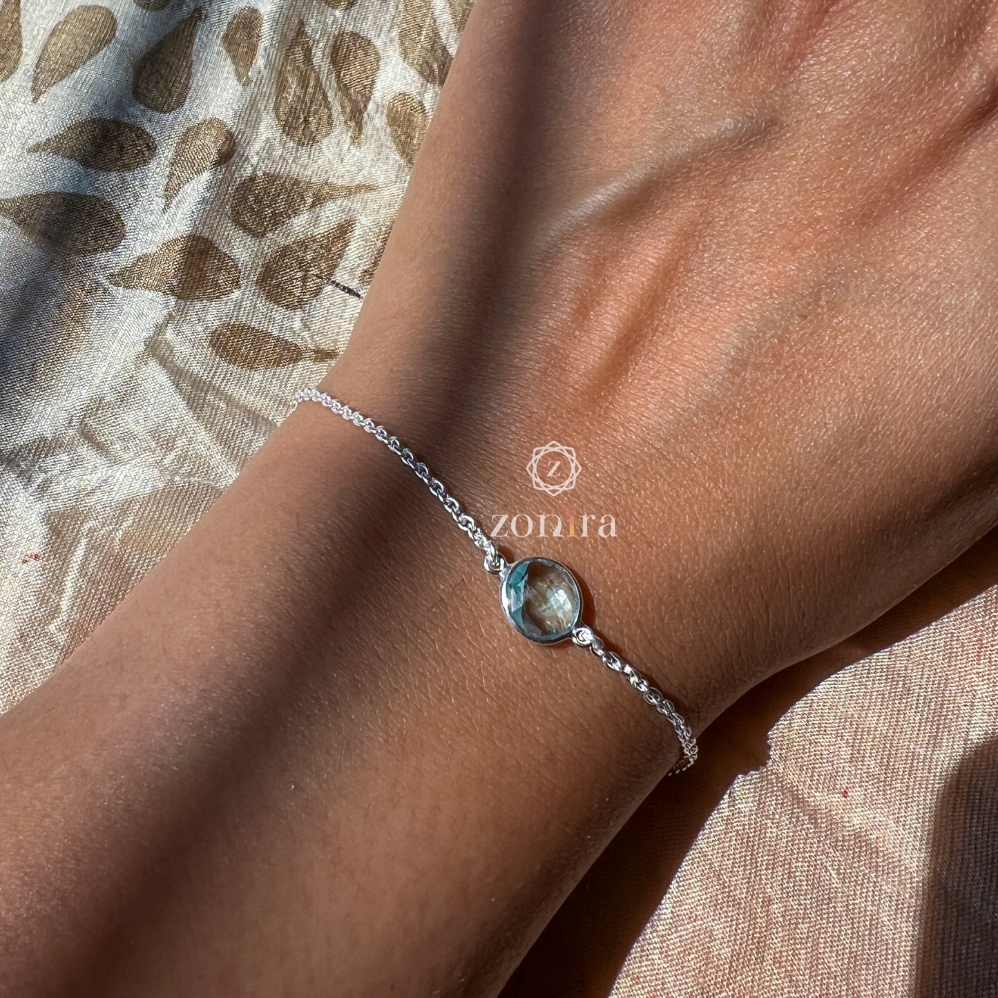 Abel Silver Bracelet - Blue Topaz