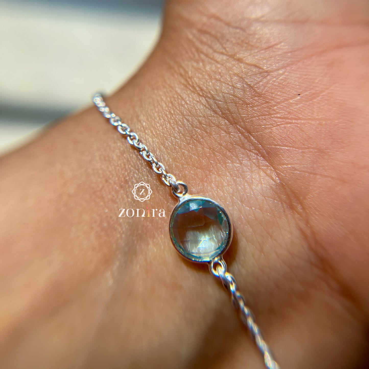 Abel Silver Bracelet - Blue Topaz