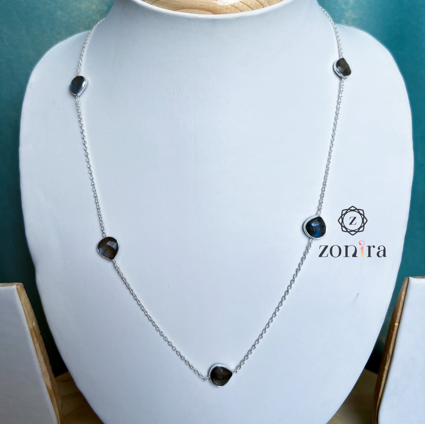 Ecstacy Silver Necklace - Labradorite